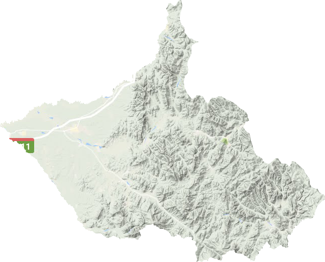 铁力市地形地图