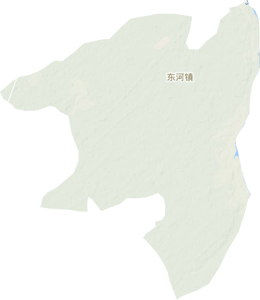 东河镇地形地图