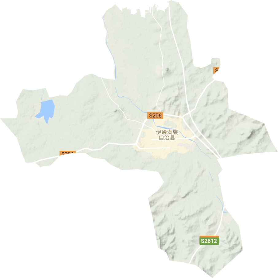 伊通镇地形地图