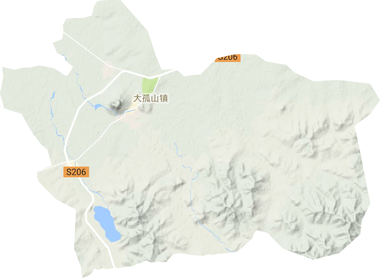 大孤山镇地形地图