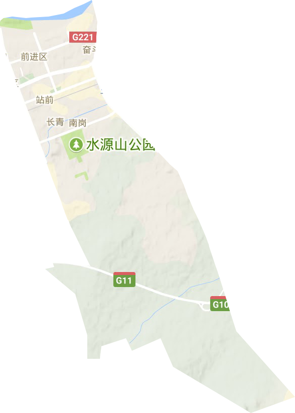 前进区地形地图