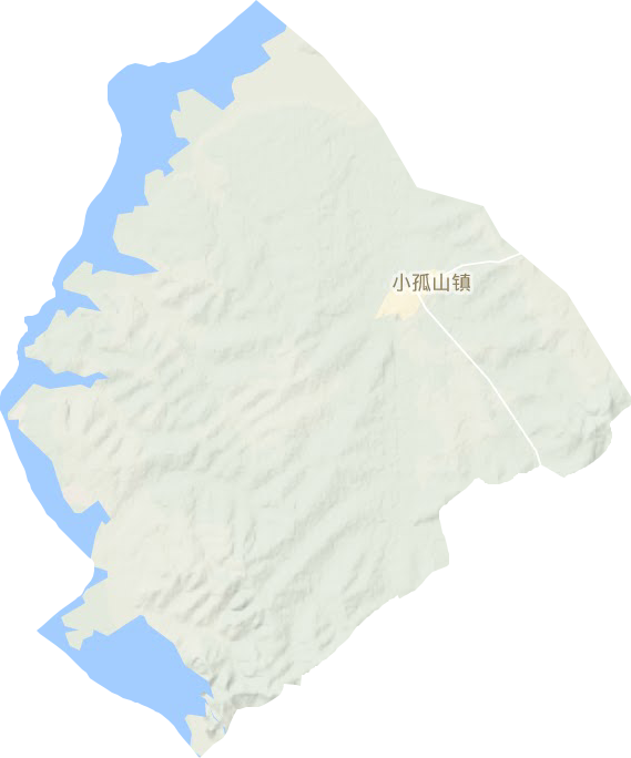 小孤山镇地形地图