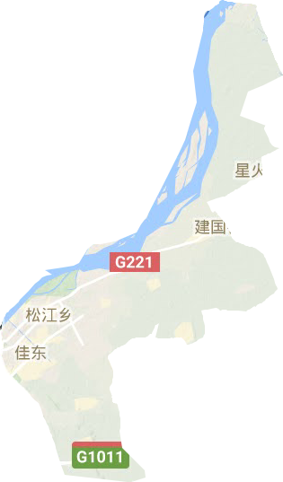 东风区地形地图