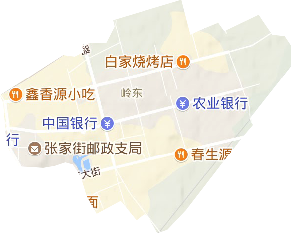 岭东街道地形地图