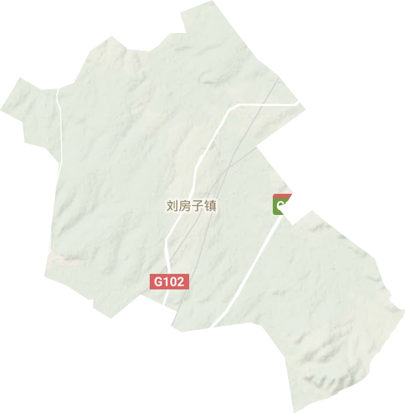 刘房子街道地形地图