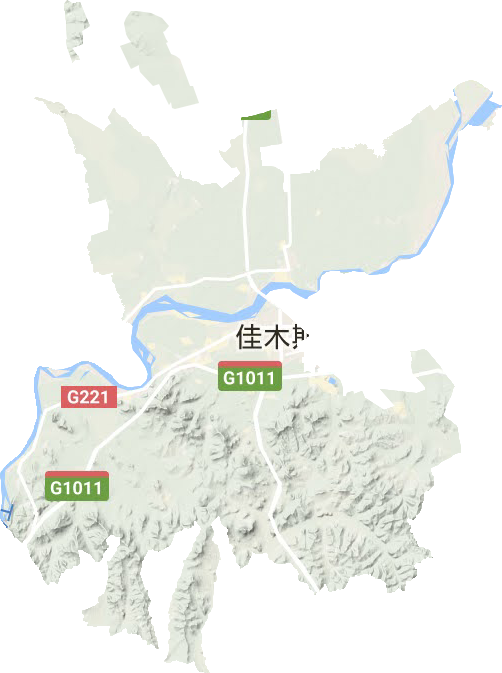郊区地形地图