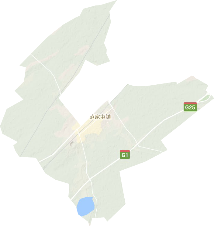 范家屯镇地形地图
