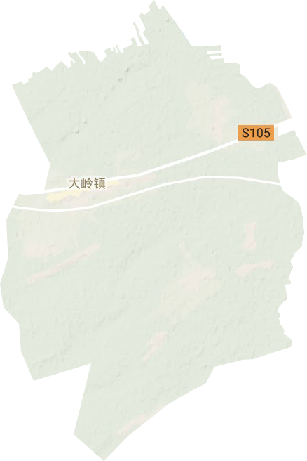 大岭镇地形地图