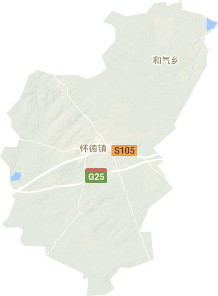 怀德镇地形地图