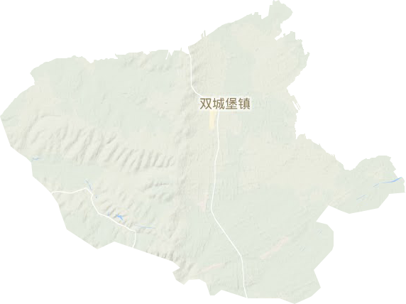双城堡镇地形地图