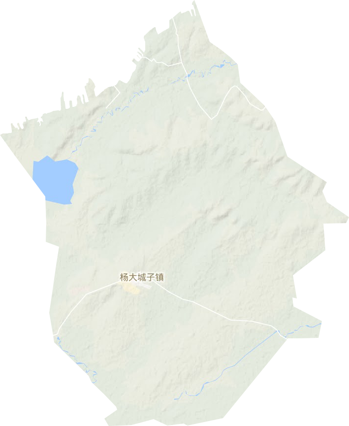杨大城子镇地形地图