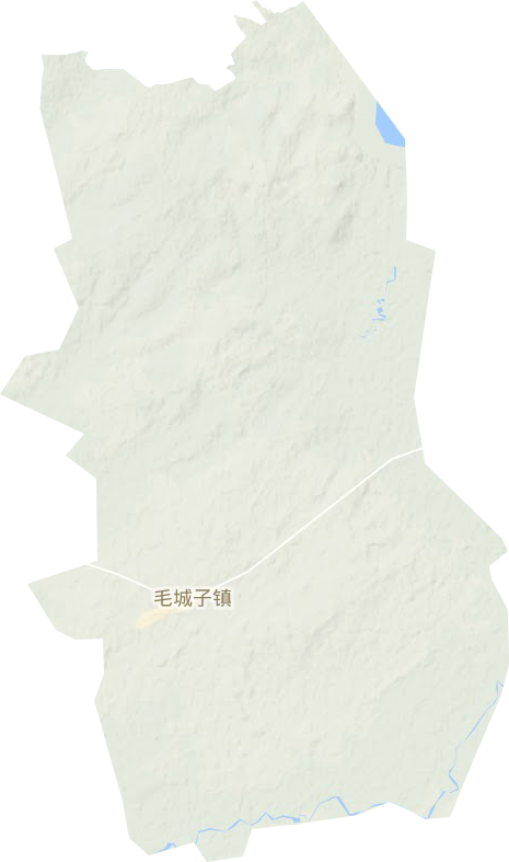 毛城子镇地形地图