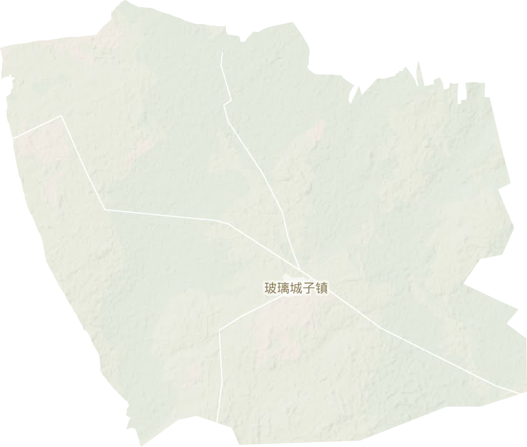玻璃城子镇地形地图