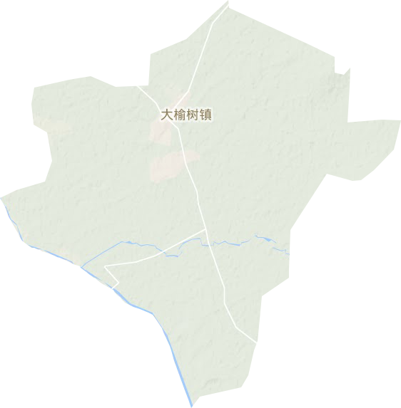 大榆树镇地形地图