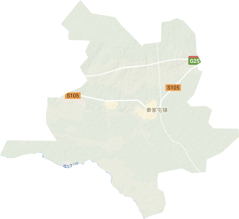 秦家屯镇地形地图