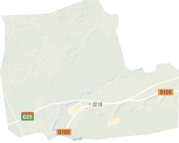 十屋镇地形地图