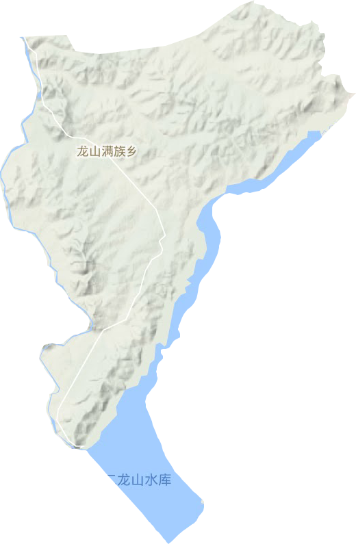 龙山乡地形地图