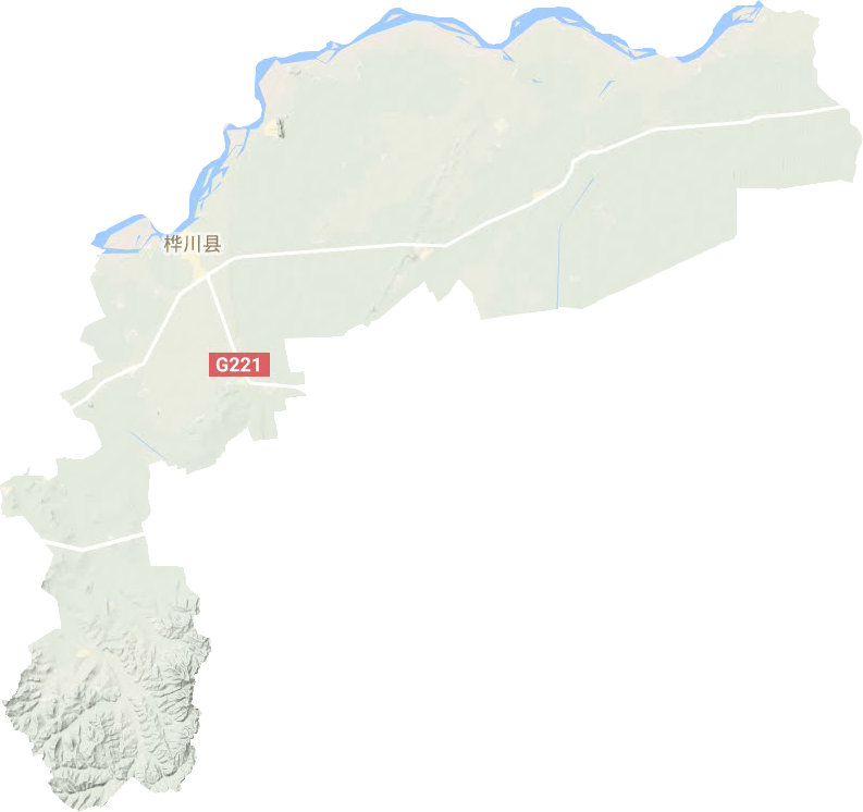 桦川县地形地图