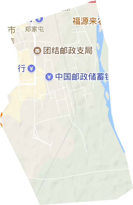 郑家屯街道地形地图