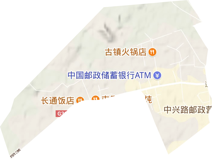 辽西街道地形地图