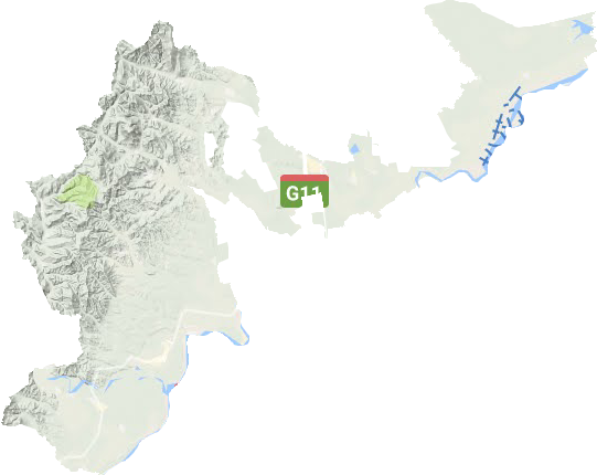 汤原县地形地图