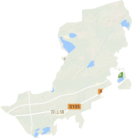 双山镇地形地图