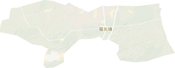 服先镇地形地图