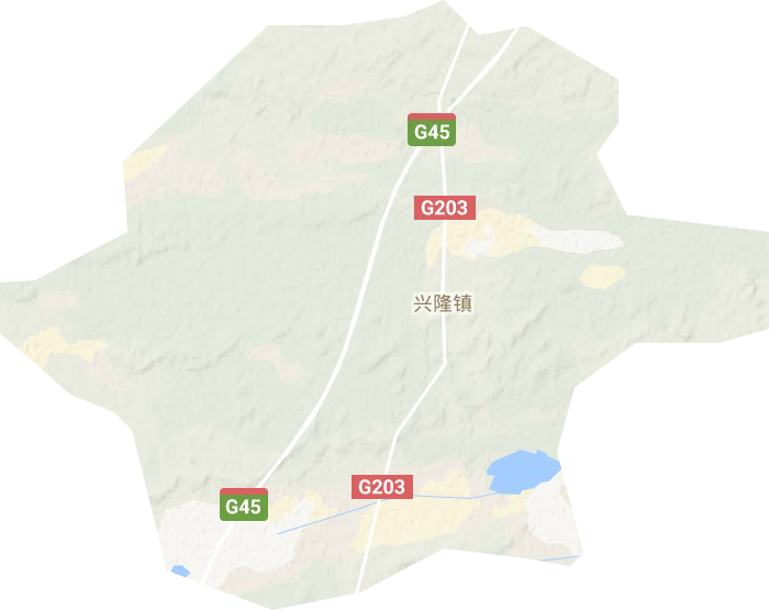 兴隆镇地形地图