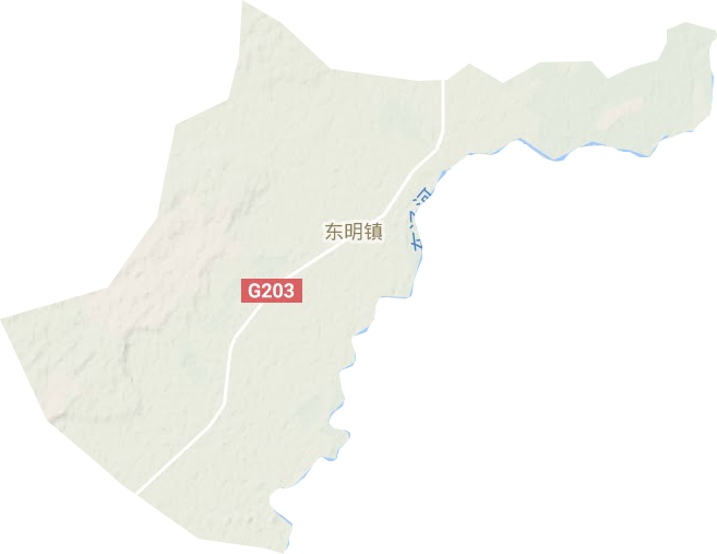 东明镇地形地图