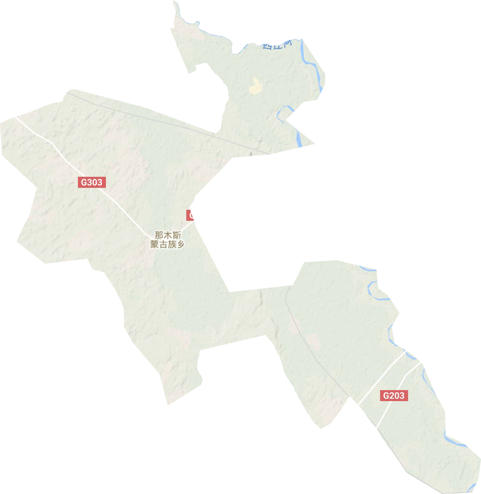 那木乡地形地图