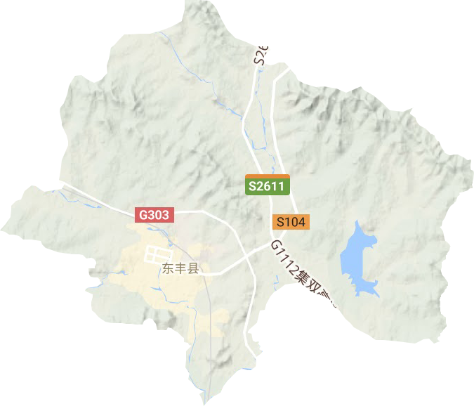 东丰镇地形地图