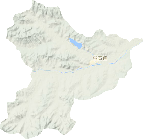 猴石镇地形地图
