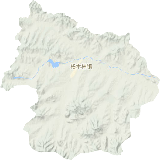 杨木林镇地形地图