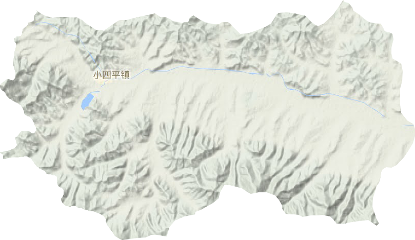 小四平镇地形地图