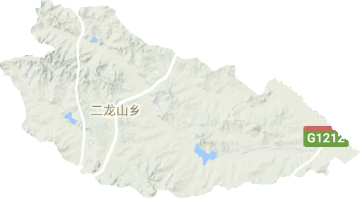二龙山乡地形地图
