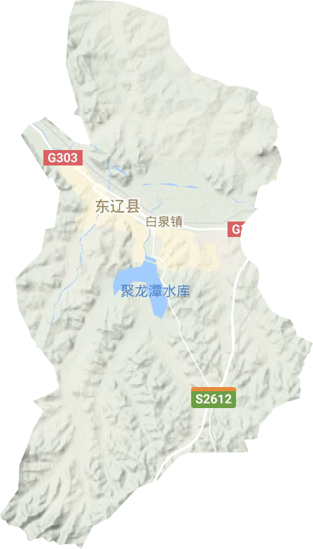 白泉镇地形地图