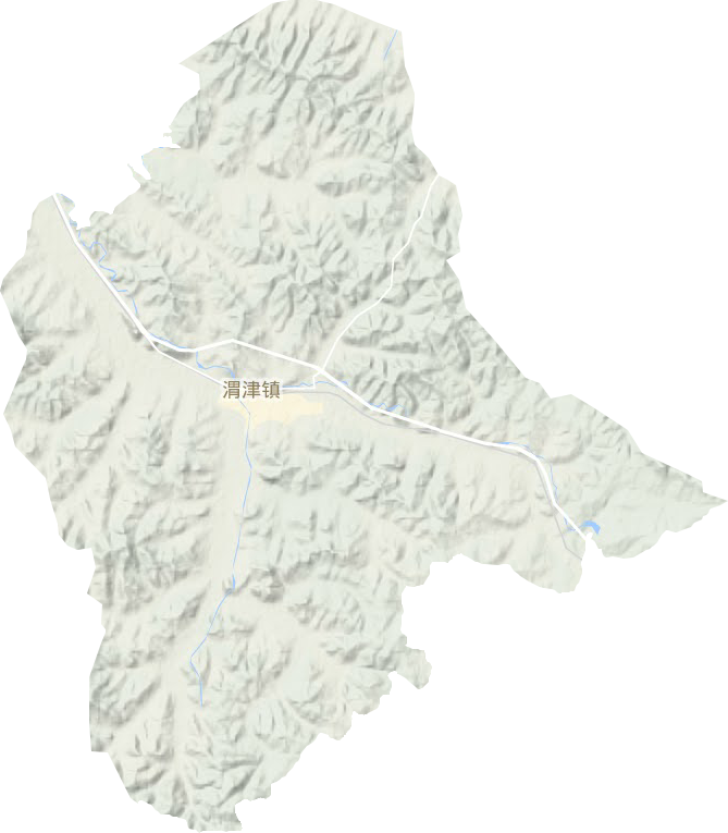 渭津镇地形地图