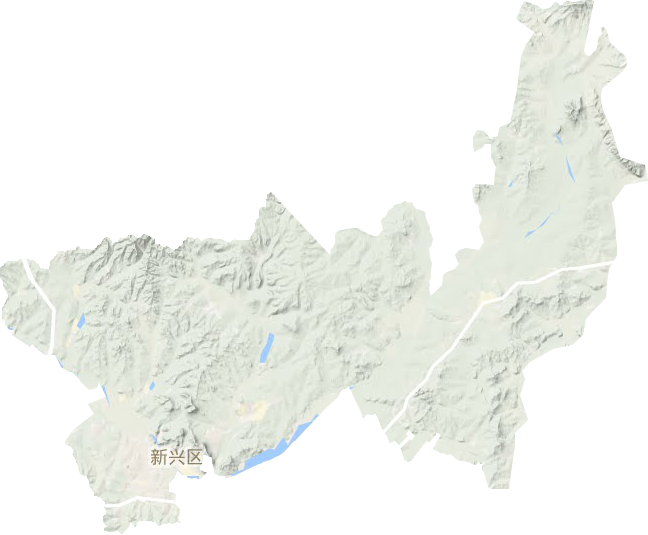 新兴区地形地图