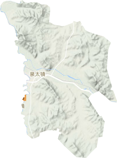 泉太镇地形地图