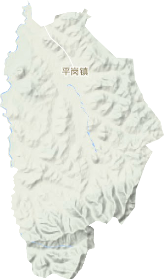 平岗镇地形地图