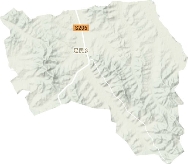足民乡地形地图