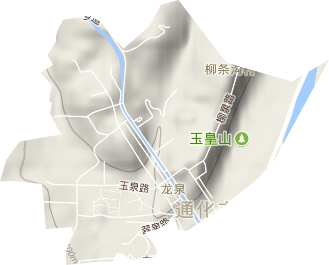 龙泉街道地形地图