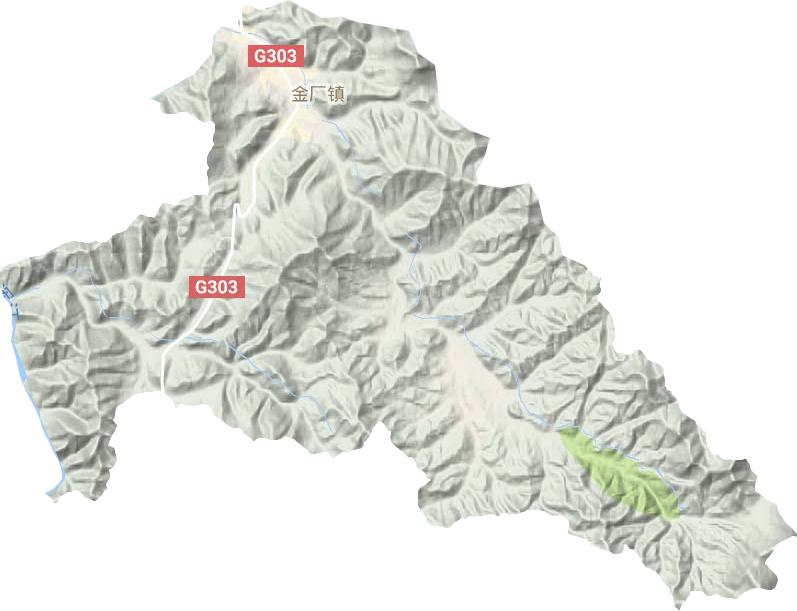 金厂镇地形地图