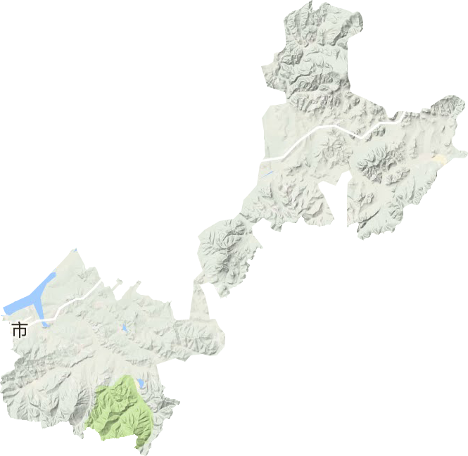 茄子河区地形地图
