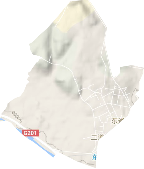 东通化街道地形地图