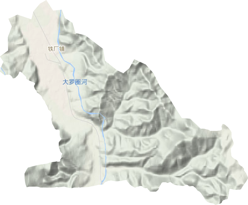 铁厂镇地形地图
