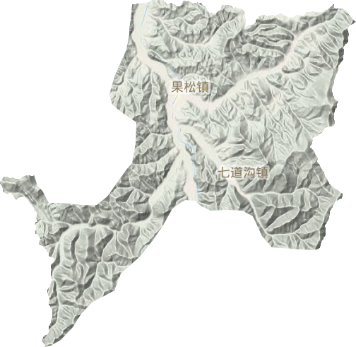 果松镇地形地图