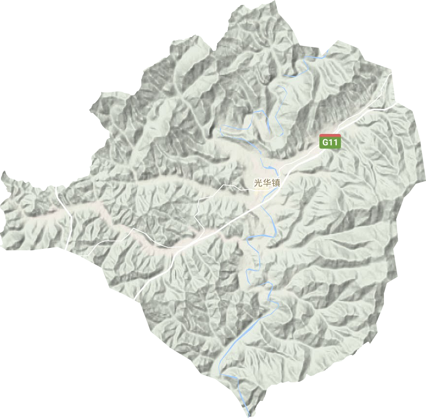 光华镇地形地图