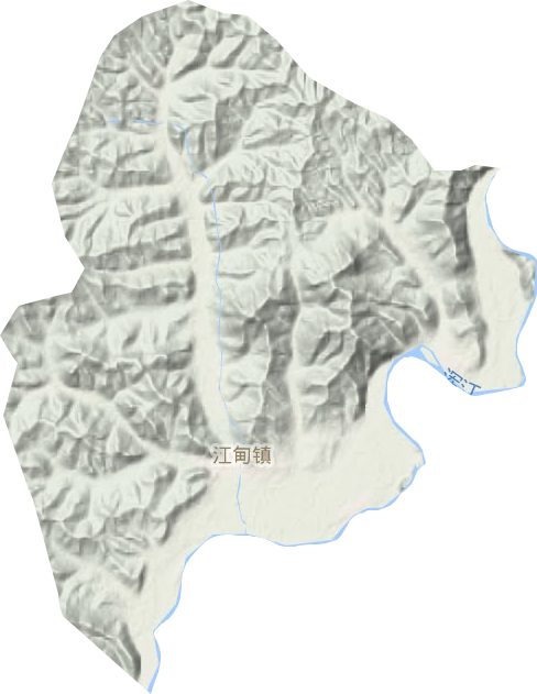 西江镇地形地图