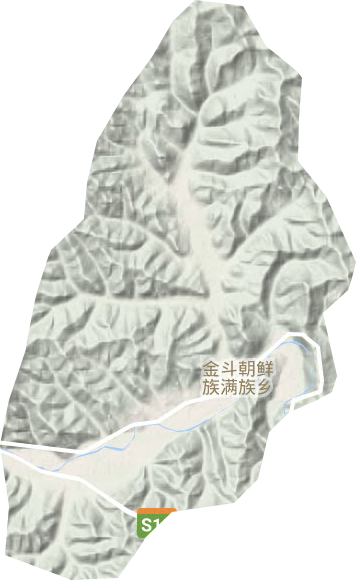 金斗朝鲜族满族乡地形地图